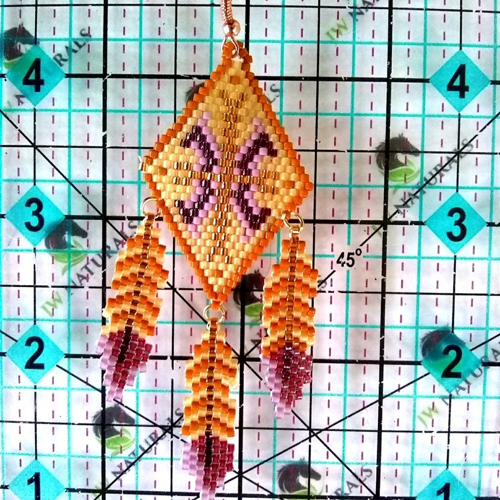 SOLD🎉HP🎉 JRW Handmade Feathers Purple Earrings - Picture 6 of 8